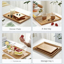 Axyaa Rectangular Wooden Tray: Simple Household Storage Plate for Fruit, Cake, Dessert & Coffee