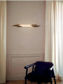 Axyaa Minimalist Gold LED Art Wall Lamp for Modern Living Spaces