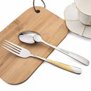 Axyaa Stainless Steel Cutlery Tableware Set Dinnerware Black Silverware Kit