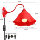 Axyaa Vintage Loft LED Wall Lamp Red Clear Glass Stair Light Fixtures