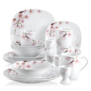 Axya 20-Piece Ceramic Dinnerware Set for 4/8 Person with Tableware and Egg Cups