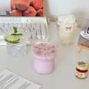 Axyaa Cute Bowknot Glass Cup | Kawaii Korean Coffee Tea Juice Wine Glasses