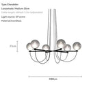 Axyaa Glass Chandelier: Modern Personalized Pendant Light for Living Room & Dining Room