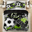Axyaa Football Bedding Set: Duvet Cover & Pillowcase Set for Cozy Bedroom