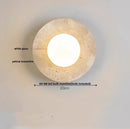 Axyaa Nordic LED Wall Lights Yellow Travertine Interior Home Decor Bedside Lamp