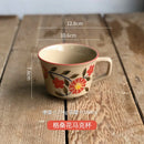Axyaa Ice Crack Ceramic Cup | Creative Flower Mug for Home Office Coffee | High Value Light Luxury Mug