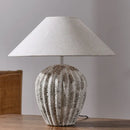 Axyaa Ceramic Desk Lamp LED Floor Light Fabric Lampshade