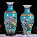 Axyaa Jingdezhen Enamel Vase: Ceramic Decorative Handicrafts, Antique Office Furniture Ornament