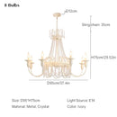Axyaa French Crystal Chandelier Wall Lamp for Bedroom Princess Room