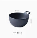 Axyaa Ceramic Breakfast Cereal Bowl with Handle - Small Dessert Yogurt Oat Bowl