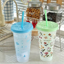 Axyaa Flower Tumbler: Cute 700ml Portable Reusable Drinking Bottle, BPA-Free