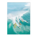 Nordic Surfing Canvas Wall Art for Living Room Decoration by Axyaa