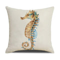 Axyaa Summer Farmhouse Linen Pillow Cover 45x45cm Beach Vacation Home Decor