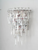 Axyaa Gold/Chrome Crystal Wall Lamps - Modern LED Lights for Interior Decor