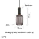 Axyaa Nordic Vintage Glass Pendant Lamp E27LED Bulb Bar Table Lamp