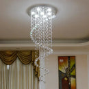 Axyaa LED Spiral Crystal Chandelier for Modern Living Room & Hotel Hall