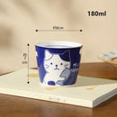 Axyaa Cartoon Cat Ceramic Tea Cup | 180ml Cute Healthy Drinkware Mug