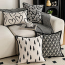 Axyaa Black & White American-Style Pillowcase Set