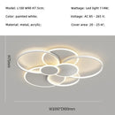 Axyaa Modern Circles LED Dimmable Chandelier: Minimalist Nordic Lighting for Bedroom and Living Room