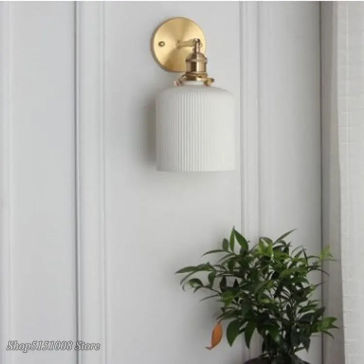 Nordic Ceramic LED Wall Light for Modern Japanese Style Decor by Axyaa