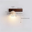 Axyaa LED Wall Lights: Mid Century Modern, Pull Chain Switch, Adjustable Angle, Living Room, Bedside Lamps