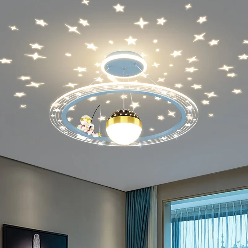 Axyaa Star Chandelier: Modern LED Kids Room Lighting Fixtures