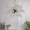 Axyaa Gold Leaf Pendant Chandelier Light for Kitchen Island & Dining Room