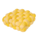Axyaa Knotted Square Cushion: Nordic Aesthetic Stuffed Pillow for Office Chair Decor and Sleep