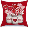 Axyaa Love Bottle Pattern Pillowcase for Home Sofa Decor