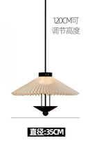Axyaa Fabric Hanging Chandelier Light Fixture, Simple Cloth Pendant for Bedroom & Dining Room.