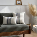 Axyaa Striped Linen Cushion Cover Set, Multicolor Patchwork for Sofa, Couch, Bed