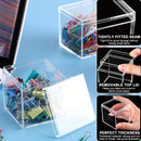 Axyaa Mini Acrylic Storage Boxes with Lids - Clear Square Display Containers