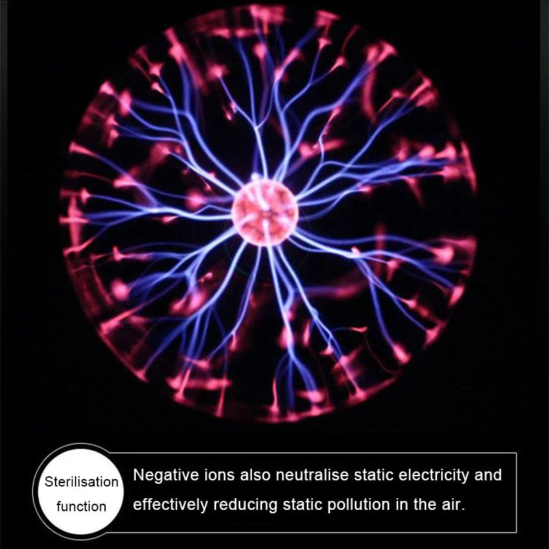 Axyaa Plasma Ball Lamp: LED Touch Control Night Light for Bedroom Decor & Kids Gifts