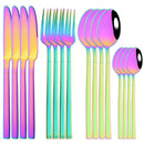 Axyaa Rose Gold Cutlery Set - 16-Piece Stainless Steel Dinnerware Flatware