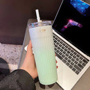 Axyaa Gradient Stainless Steel Thermos Straw Cup 500ML
