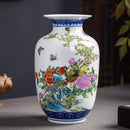Axyaa Blue White Porcelain Vase Arranger Dracaena sanderiana Home Decor