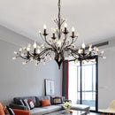 Axyaa Retro Crystal LED Chandelier for Home Lighting