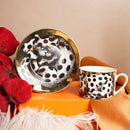 Axyaa Gold-plated Face Animal Ceramic Coffee Cup | Fine Bone Teacup | Home Decor & Gift