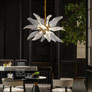 Axyaa Retro Luxury Leaf Chandelier Home Decor - Designer Bedroom Living Dining Room Pendant Light