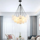 Axyaa Frosted Ball Chandelier: Modern Bubble Pendant Lamp for Home Décor