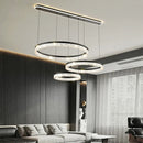 Axyaa Stainless Steel LED Chandelier | Nordic Home Decor Pendant Lamp for Dining Room