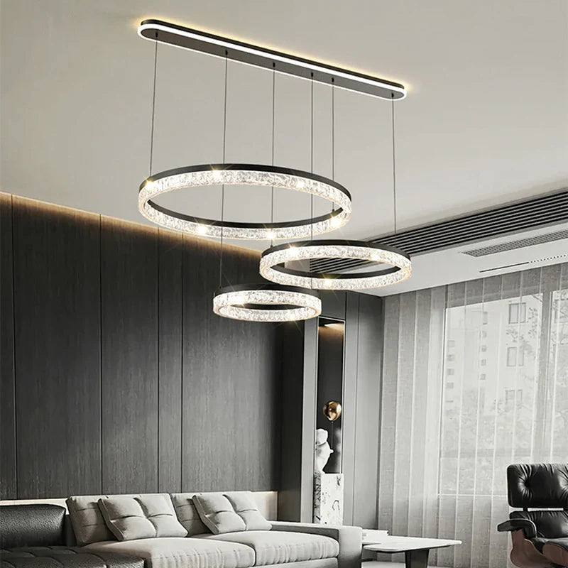 Axyaa Nordic Stainless Steel Pendant Chandelier for Dining & Living Room