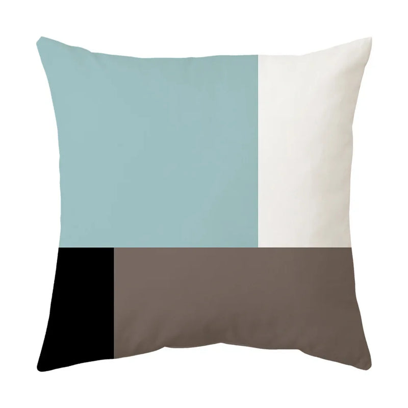 Axyaa Blue Geometric Pillowcase 45x45CM - Simple & Stylish Home Decor Fabrics