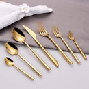 Axyaa 21 Piece Gold Cutlery Set - Stainless Steel 304 Elegant Tableware