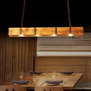 Axyaa Vintage Wooden Pendant Lamp for Dining and Bar, Industrial LED Lighting