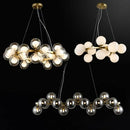 Axyaa Glass LED Pendant Chandelier Light for Living Room and Dining Room