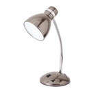 Axyaa Silver Desk Lamp: Adjustable LED Light for Study, Office, and Bedroom