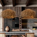 Axyaa Woven Rattan Ceiling Pendant Light for Home Decor & Hospitality