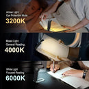 Axyaa Rechargeable Clip-on Book Light: 3 Amber Colors, 3 Brightness Levels