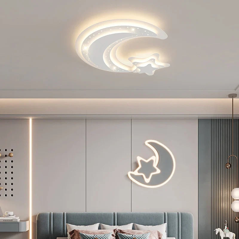 Axyaa Star Moon LED Ceiling Lights for Living Room Bedroom